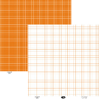 Luxe Designs - Simple Grid Orange 12x12 d/sided paper  (pack of 10)
