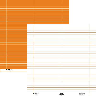 Luxe Designs - Simple Ledger Orange 12x12 d/sided paper  (pack of 10)