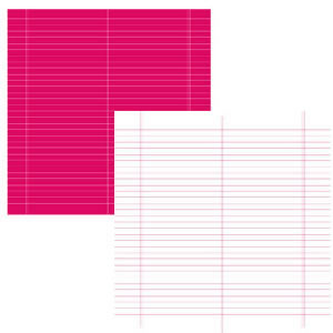 Luxe Designs - Simple Ledger Pink 12x12 d/sided paper  (pack of 10)