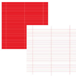 Luxe Designs - Simple Ledger Red 12x12 d/sided paper  (pack of 10)