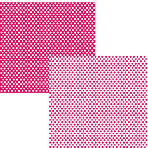 Luxe Designs - Simple Dot Pink 12x12 d/sided paper  (pack of 10)