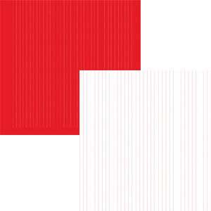 Luxe Designs - Simple Pinstripe Red 12x12 d/sided paper  (pack of 10)