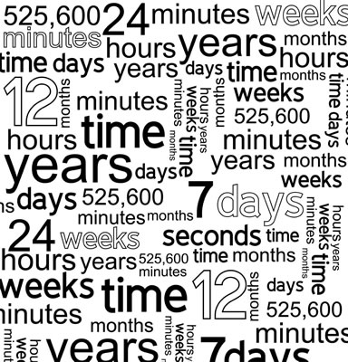 Luxe Designs - It's About Time - Words on White 12x12 paper  (pack of 10)