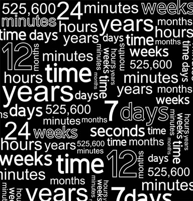 Luxe Designs - It's About Time - Words on Black 12x12 paper  (pack of 10)