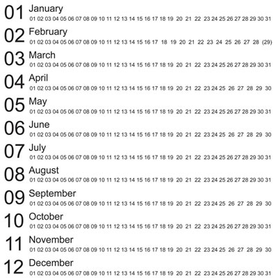 Luxe Designs - It's About Time - Calendar Rows 12x12 paper  (pack of 10)