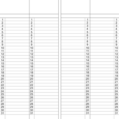 Luxe Designs - It's About Time - Calendar Columns 12x12 paper  (pack of 10)