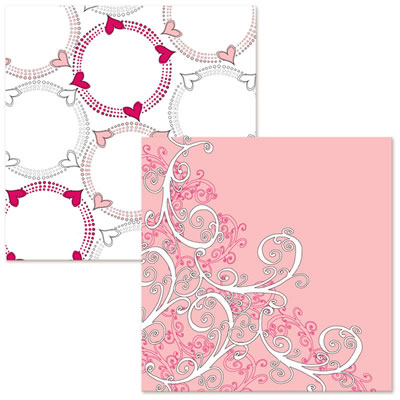 Luxe Designs - Trinket - Kiss Me 12x12 d/sided paper  (pack of 10)