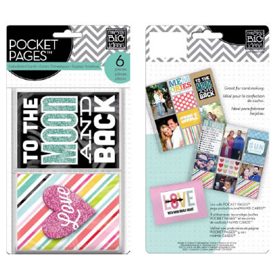 Me & My Big Ideas -  3D Embellished Cards - Love  (sold in 3's)