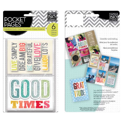 Me & My Big Ideas -  3D Embellished Cards - Gratitude  (sold in 3's)