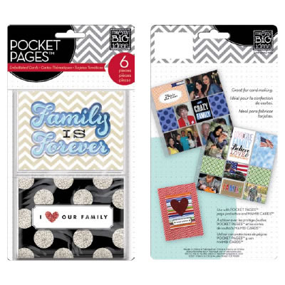 Me & My Big Ideas -  3D Embellished Cards - Our Family  (sold in 3's)