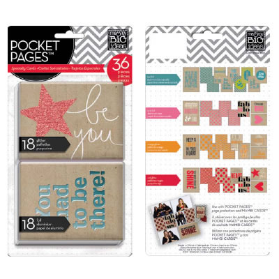 Me & My Big Ideas -  Glitter/Foil Specialty Cards - This is My Life  (sold in 3's)