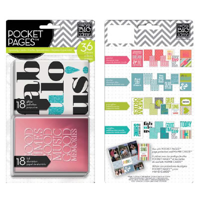 Me & My Big Ideas -  Glitter/Foil Specialty Cards - Fabulous  (sold in 3's)