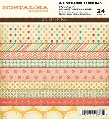 My Mind's Eye - Nostalgia  6x6 Paper Pad  (sold in 3's)