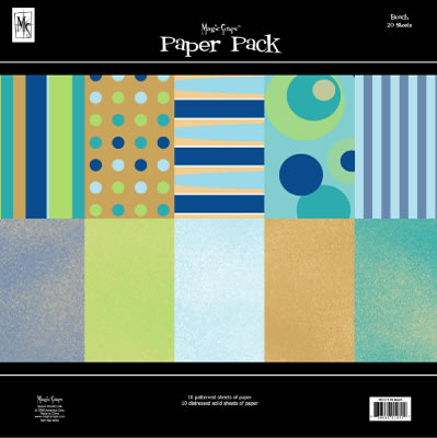 Magic Scraps - 12x12 Paper Pack- Beach 20 sheets  (sold individually)