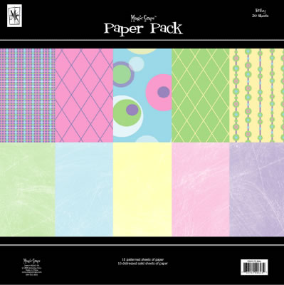 Magic Scraps - 12x12 Paper Pack- Baby 20 sheets  (sold individually)