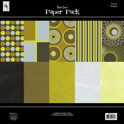 Magic Scraps - 12x12 Paper Pack- Travel 20 sheets  (sold individually)