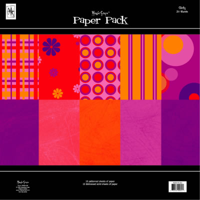Magic Scraps - 12x12 Paper Pack- Girly 20 sheets  (sold individually)