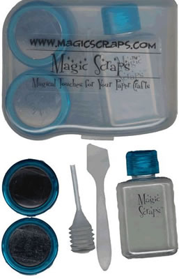 Magic Scraps - Artistic Ink Set - includes walnut ink- black powdered ink- spatula- aspirator and storage bottle  (sold in 3's)