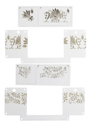 Martha Stewart Crafts - Stamp Around the Page Set - Flourish & Leaves  (sold individually)
