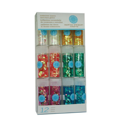 Martha Stewart Crafts - Glitter Set - Irridescent Shaped Glitter 12pk  (sold individually)