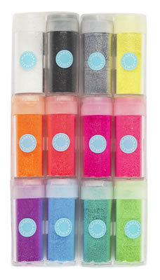 Martha Stewart Crafts - Glitter Set - Neon Glitter 12pk  (sold individually)
