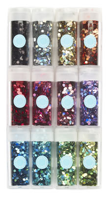 Martha Stewart Crafts - Glitter Set - Hexagonal Glitter 12pk  (sold individually)