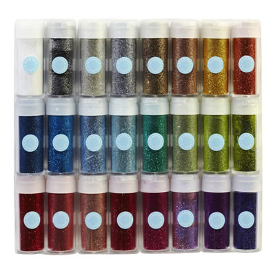 Martha Stewart Crafts - Glitter Set - Rich Essentials Glitter 24pk  (sold individually)