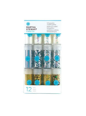 Martha Stewart - Glitter Set - Holographic Multi Media White/Metallic 12pk  (sold individually)
