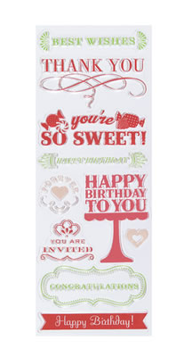 Martha Stewart - Clear Stamps - All Occassions  (sold individually)