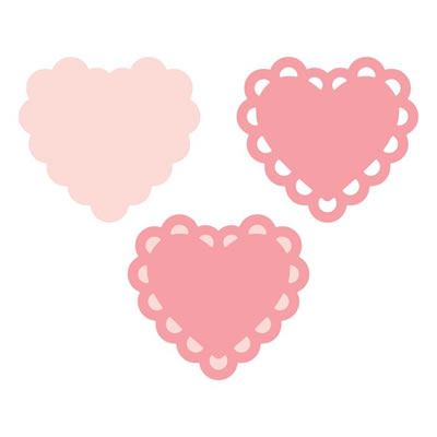 Martha Stewart Crafts - Layering Punch - Deco Heart  (sold individually)