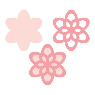 Martha Stewart Crafts - Layering Punch - Wildflower  (sold individually)