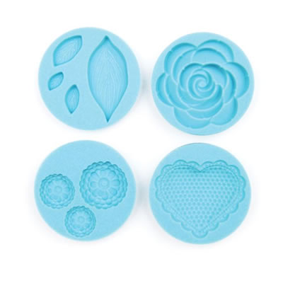 Crafter's Clay Silicon Molds - Romantic  (sold in 3's)
