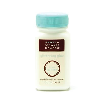 Martha Stewart - Adhesives - Glitter Glue w/ Brush 4oz  (sold in 3's)