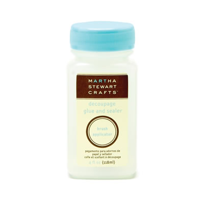 Martha Stewart - Adhesives - Decoupage Glue w/ Brush 4oz  (sold in 3's)