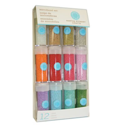 Martha Stewart Crafts - Glitter Set - Luster Glass Microbeads 12pk  (sold individually)