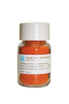 Martha Stewart - Flocking Powder - Orange  (sold in 3's)