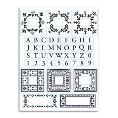 Martha Stewart Crafts - Stamp Set - Flourished Monograms  (sold individually)