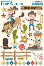 October Afternoon - Sasparilla - 8x12 Chipboard Printed Shapes  (sold in 3's)