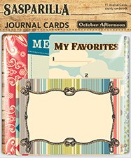 October Afternoon - Sasparilla - Journaling Cards  (sold in 3's)