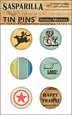 October Afternoon - Sasparilla - Tin Pins  (sold in 3's)