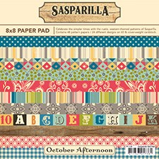 October Afternoon - Sasparilla - 8x8 Paper Pad  (sold in 3's)