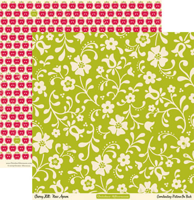 October Afternoon - Cherry Hill - New Apron 12x12 d/sided paper  (pack of 10)