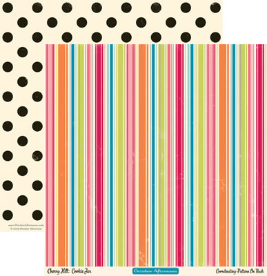 October Afternoon - Cherry Hill - Cookie Jar 12x12 d/sided paper  (pack of 10)