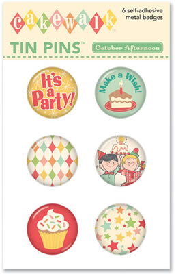 October Afternoon - Cakewalk - Tin Pins  (sold in 3's)