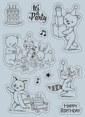 October Afternoon - Cakewalk - Rubber Stamp Set - Image  (sold individually)