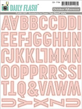 Daily Flash - 6x8 Sign Board Chipboard Alphas - Strawberry Ice Cream (sold in 3's)