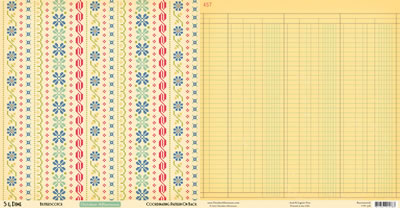 October Afternoon - 5&Dime - Butterscotch 12x12 d/sided paper  (pack of 10)