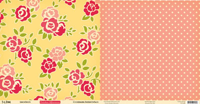 October Afternoon - 5&Dime - Lemon Drops 12x12 d/sided paper  (pack of 10)