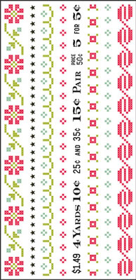 October Afternoon - 5&Dime - Border Rub-ons  (sold in 3's)