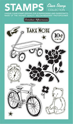 October Afternoon - 5&Dime - 4x6 Clear Stamps  (sold individually)